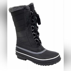 JBU Women's Summit Cold-Weather Block Heel Boots Black